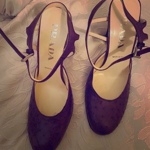 Prada Ostrich Leather Shoes
